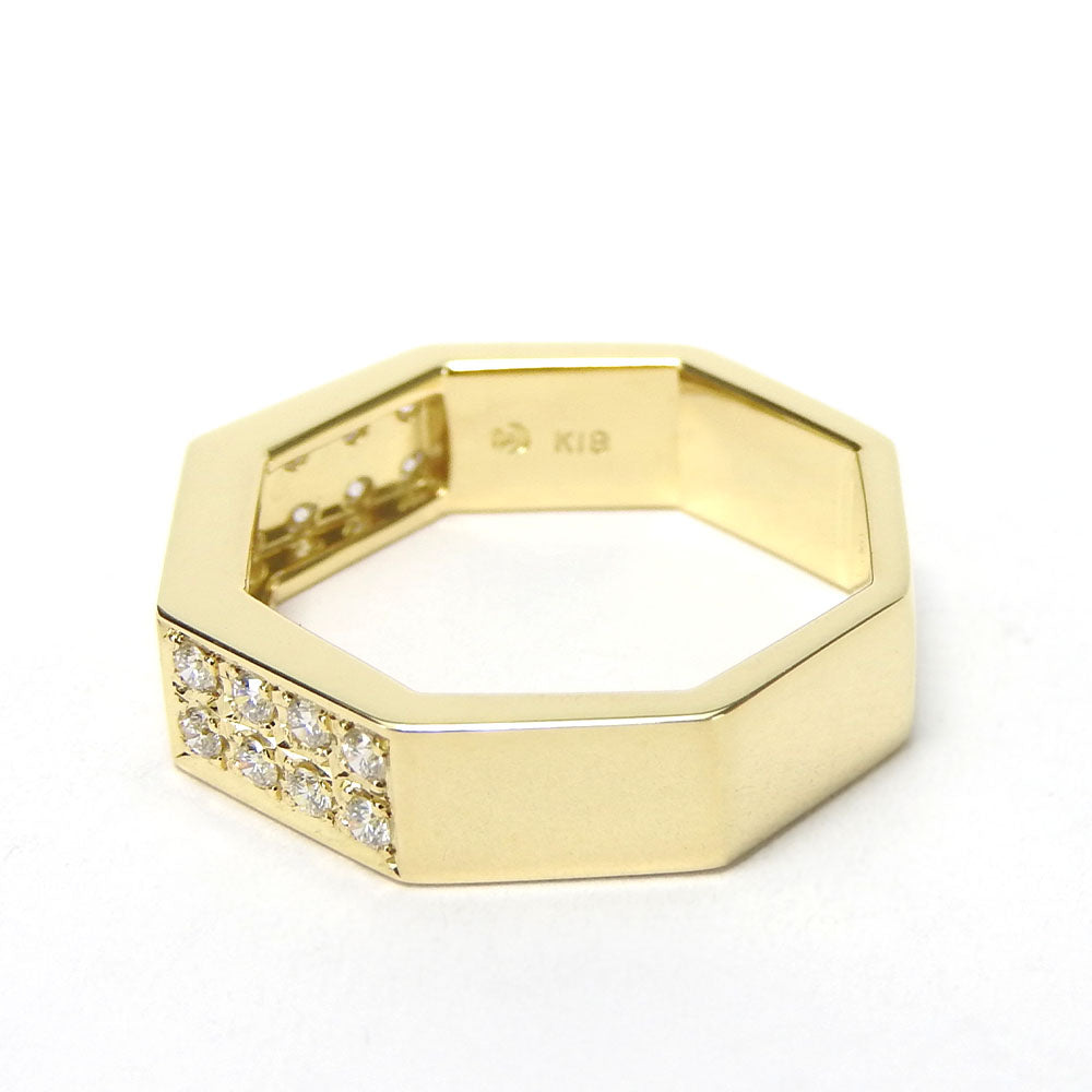 TASAKI Ring K18 Yellow Gold, Diamond Yellow Gold Women Used Authentic