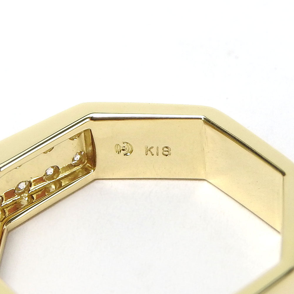 TASAKI Ring K18 Yellow Gold, Diamond Yellow Gold Women Used Authentic