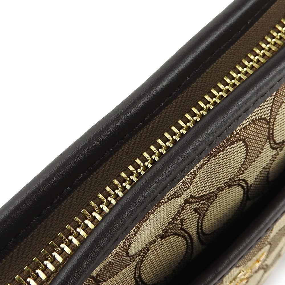 COACH Shoulder Bag F29960 Canvas, Leather beige Signature Women Used Authentic