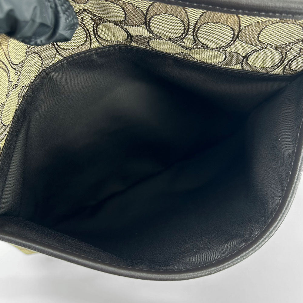 COACH Shoulder Bag F29960 Canvas, Leather beige Signature Women Used Authentic