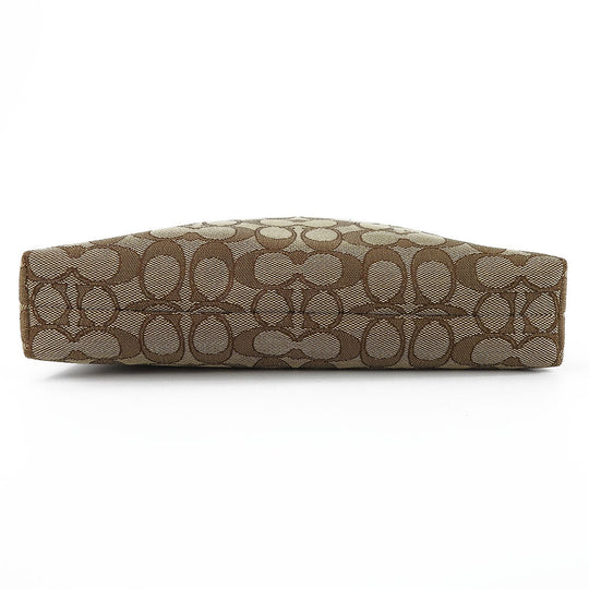 COACH Shoulder Bag F29960 Canvas, Leather beige Signature Women Used Authentic