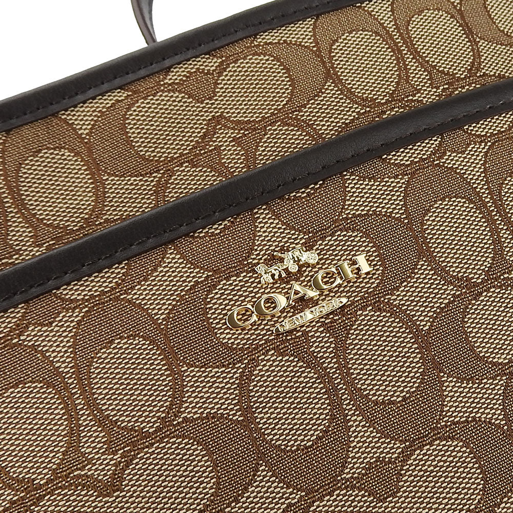 COACH Shoulder Bag F29960 Canvas, Leather beige Signature Women Used Authentic