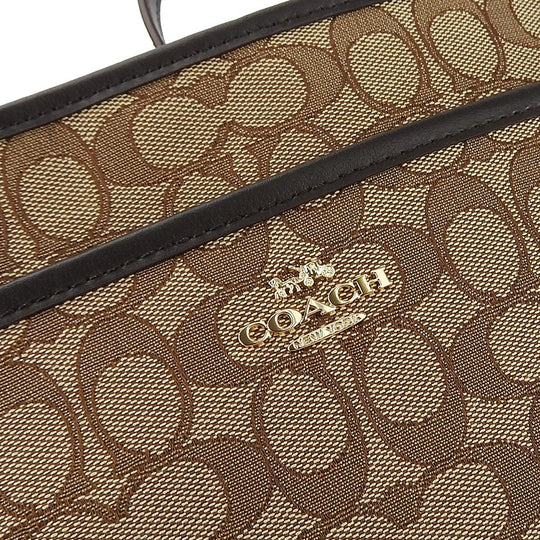 COACH Shoulder Bag F29960 Canvas, Leather beige Signature Women Used Authentic