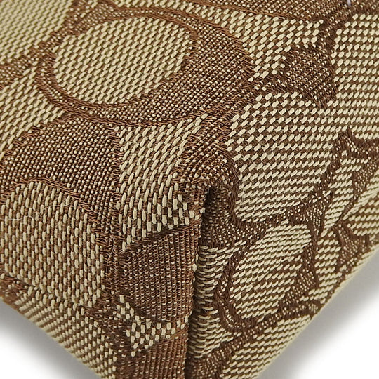 COACH Shoulder Bag F29960 Canvas, Leather beige Signature Women Used Authentic