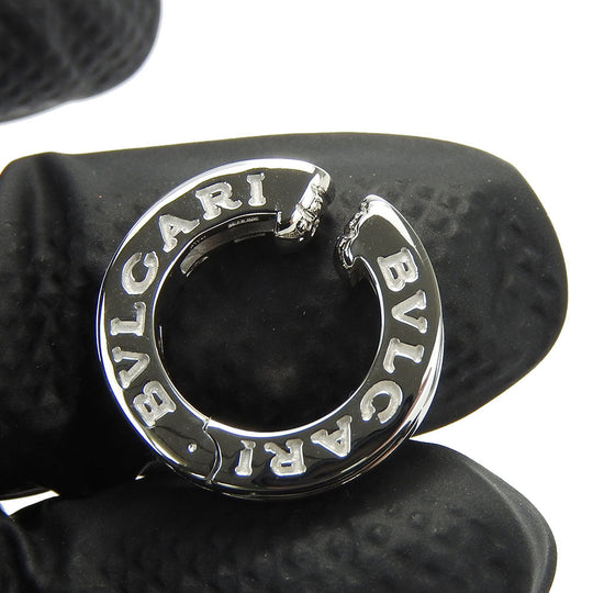 BVLGARI Earring K18 White Gold, Diamond White gold B-Zero1 Women Used Authentic