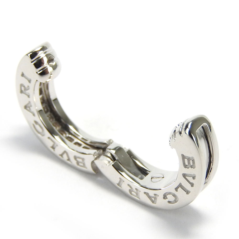 BVLGARI Earring K18 White Gold, Diamond White gold B-Zero1 Women Used Authentic