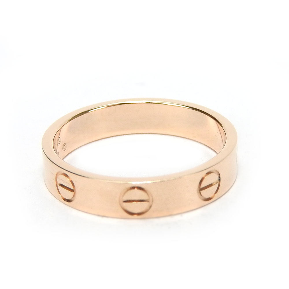 CARTIER Ring K18 Pink Gold Ping gold Mini love ring Women Used Authentic