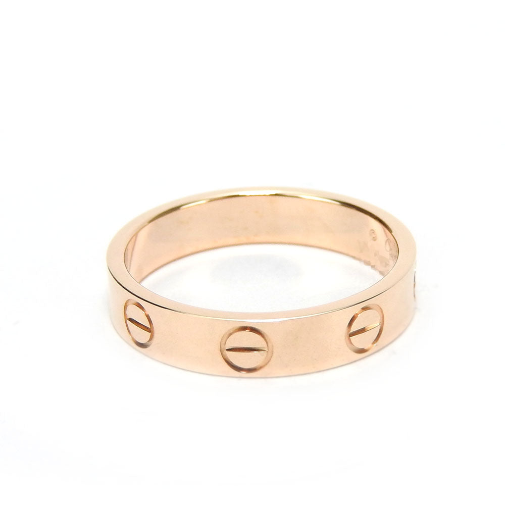 CARTIER Ring K18 Pink Gold Ping gold Mini love ring Women Used Authentic