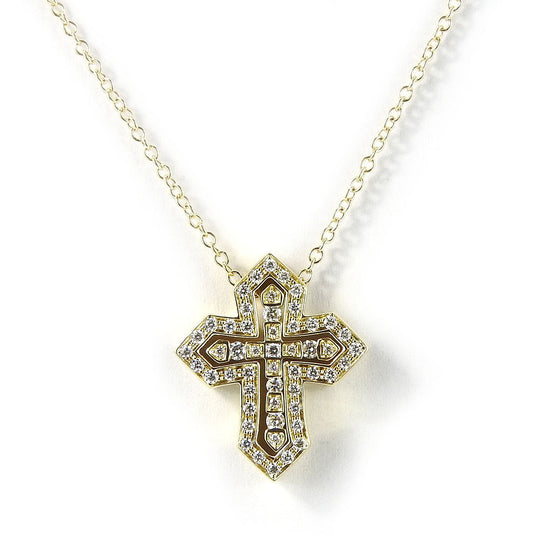 Damiani Necklace K18 Yellow Gold, Diamond Yellow Gold crown Belle epoch Women Used Authentic