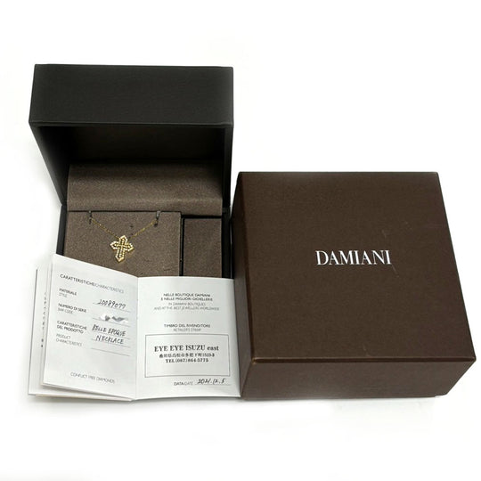 Damiani Necklace K18 Yellow Gold, Diamond Yellow Gold crown Belle epoch Women Used Authentic