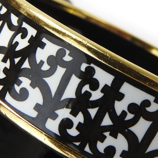 HERMES bracelet Enamel, Metal white Guadalquivir Emilel GM Women Used Authentic