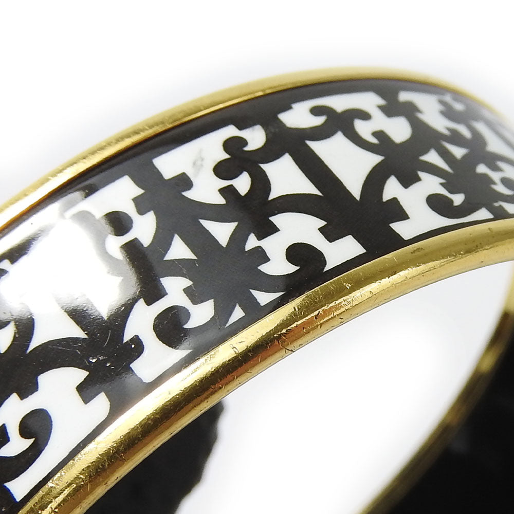 HERMES bracelet Enamel, Metal white Guadalquivir Emilel GM Women Used Authentic