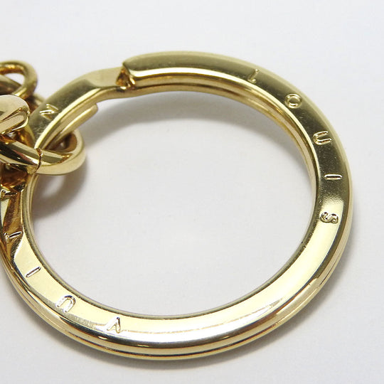 LOUIS VUITTON Key ring MP1842 Monogram Reverse, Leather Brown Portocle Night Light Women Used Authentic