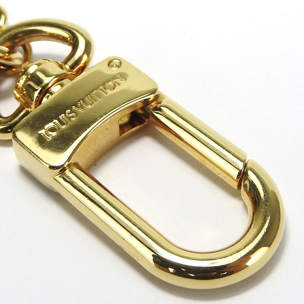 LOUIS VUITTON Key ring MP1842 Monogram Reverse, Leather Brown Portocle Night Light Women Used Authentic