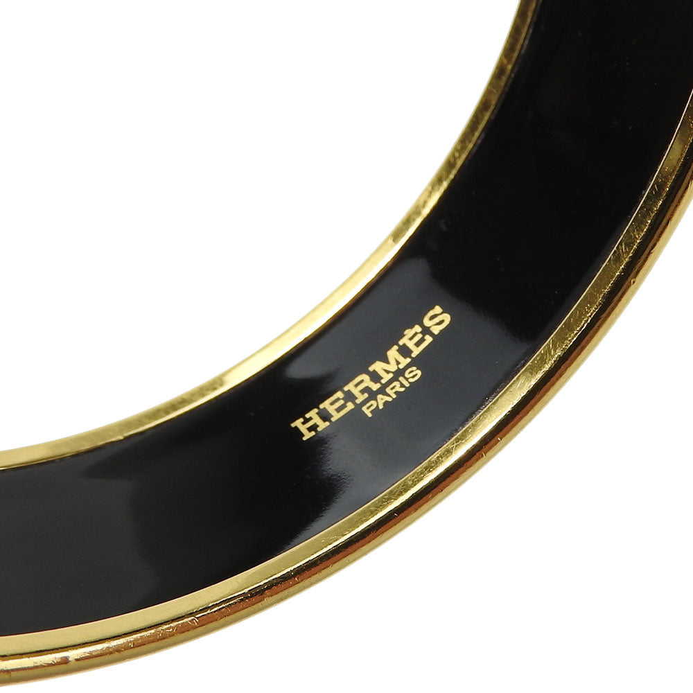 HERMES bracelet Enamel, Metal Green type Emile Women Used Authentic