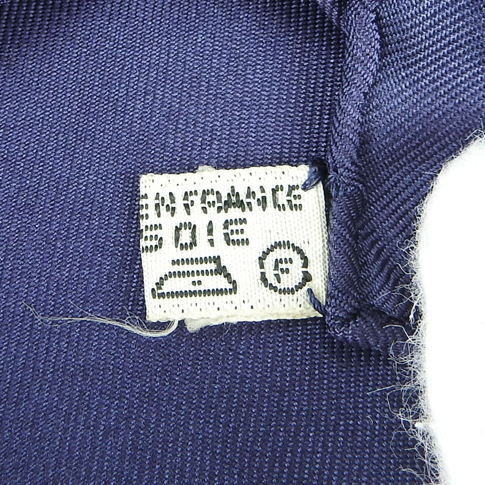 HERMES scarf silk Navy Carre90 Women Used Authentic