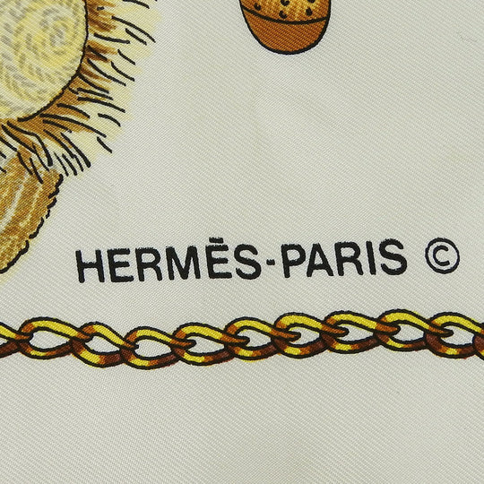 HERMES scarf silk Navy Carre90 Women Used Authentic