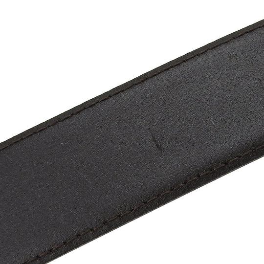 Dunhill belt leather black mens Used Authentic