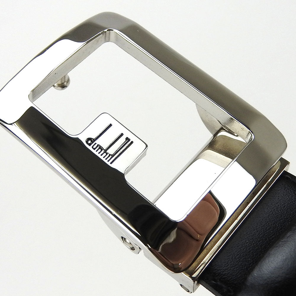 Dunhill belt leather black mens Used Authentic