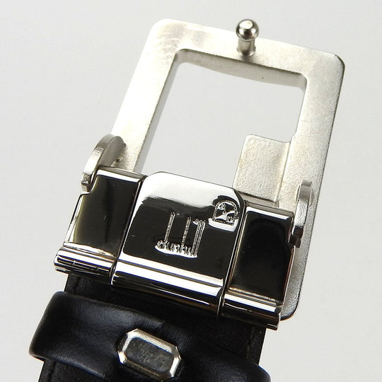 Dunhill belt leather black mens Used Authentic