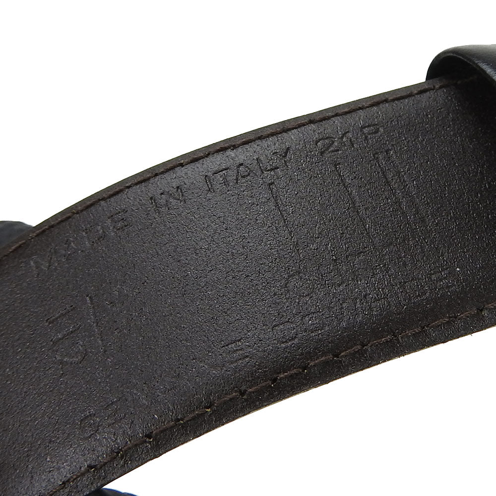 Dunhill belt leather black mens Used Authentic