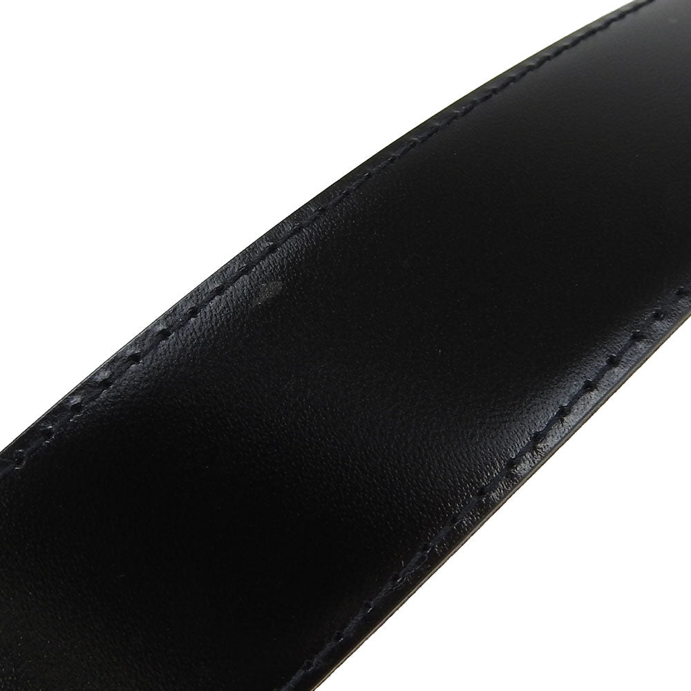 Dunhill belt leather black mens Used Authentic
