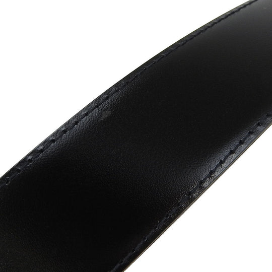 Dunhill belt leather black mens Used Authentic