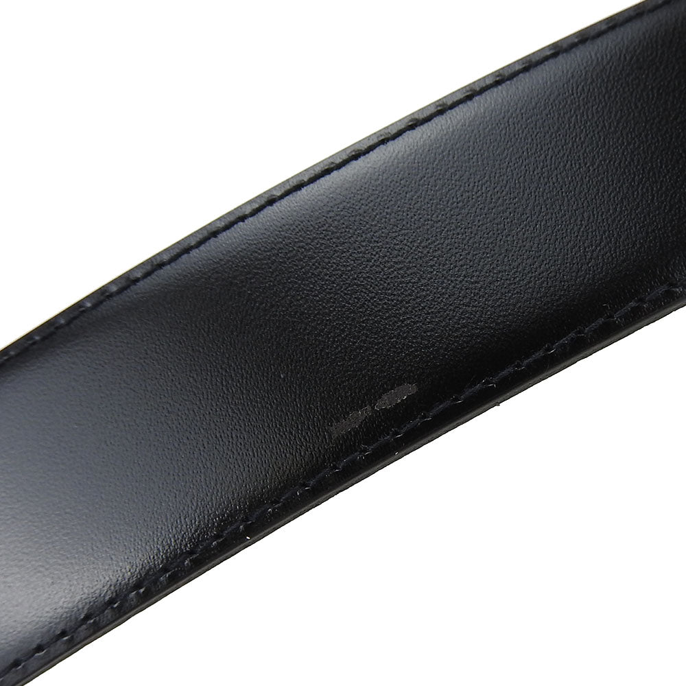Dunhill belt leather black mens Used Authentic