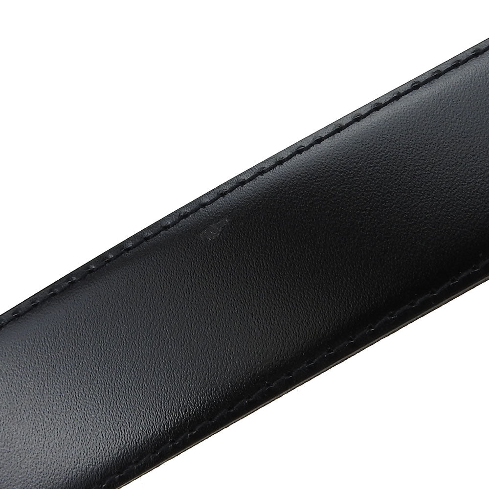 Dunhill belt leather black mens Used Authentic