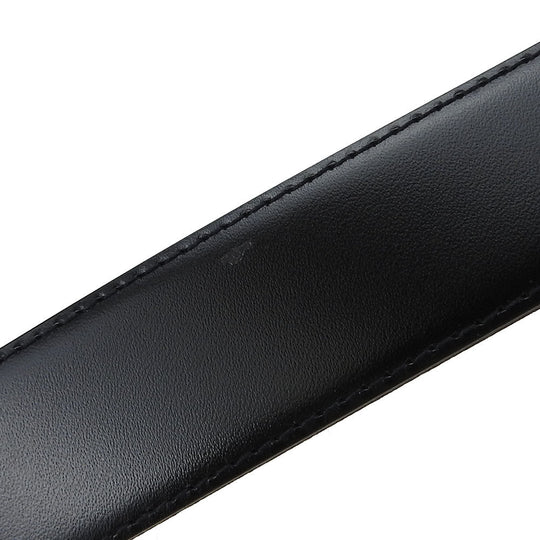 Dunhill belt leather black mens Used Authentic