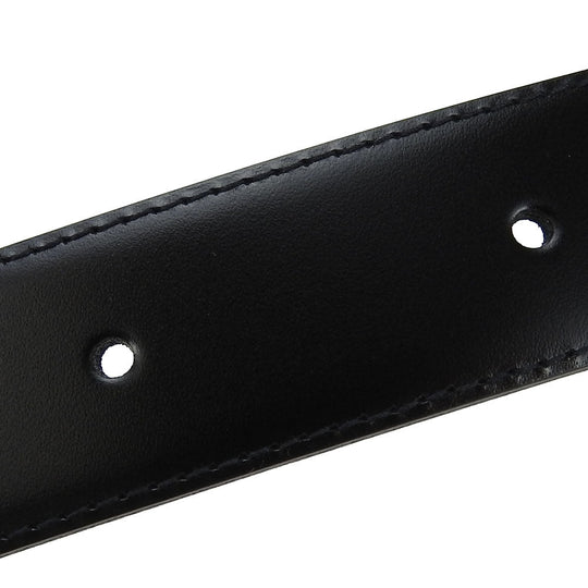 Dunhill belt leather black mens Used Authentic
