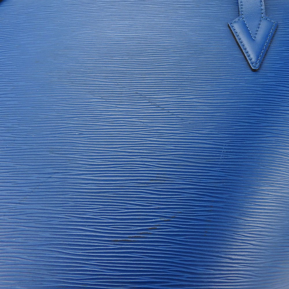 LOUIS VUITTON Tote Bag M52265 Epi Leather blue Sun jack shopping Women Used Authentic