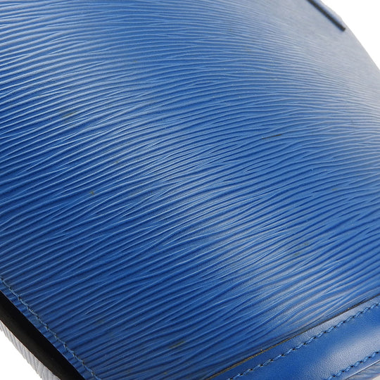 LOUIS VUITTON Tote Bag M52265 Epi Leather blue Sun jack shopping Women Used Authentic