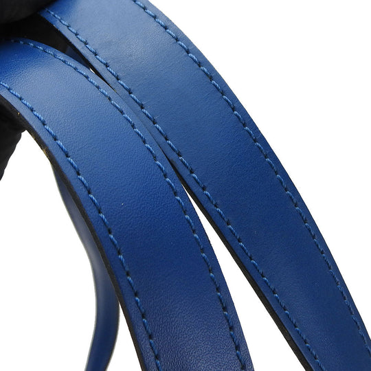 LOUIS VUITTON Tote Bag M52265 Epi Leather blue Sun jack shopping Women Used Authentic