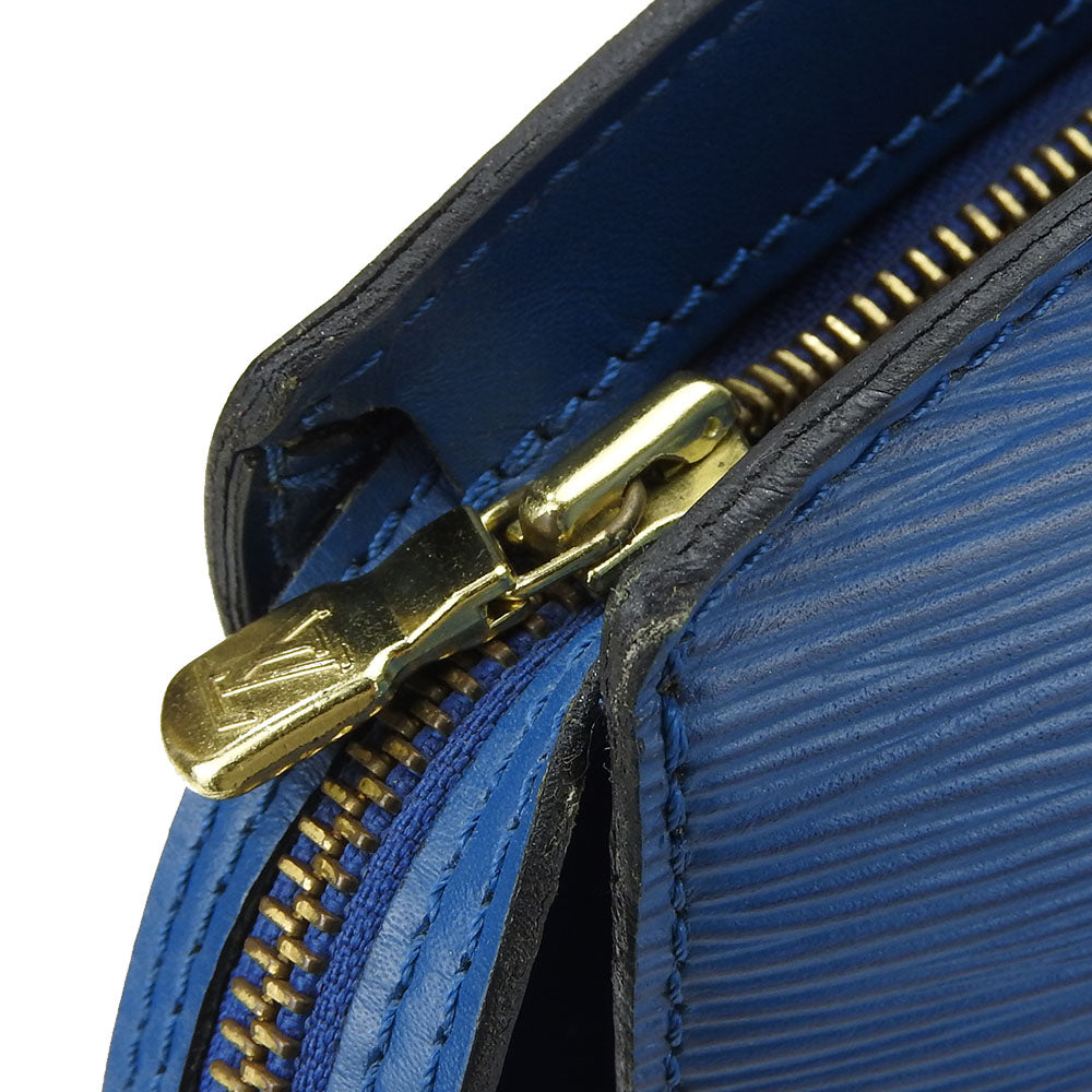 LOUIS VUITTON Tote Bag M52265 Epi Leather blue Sun jack shopping Women Used Authentic