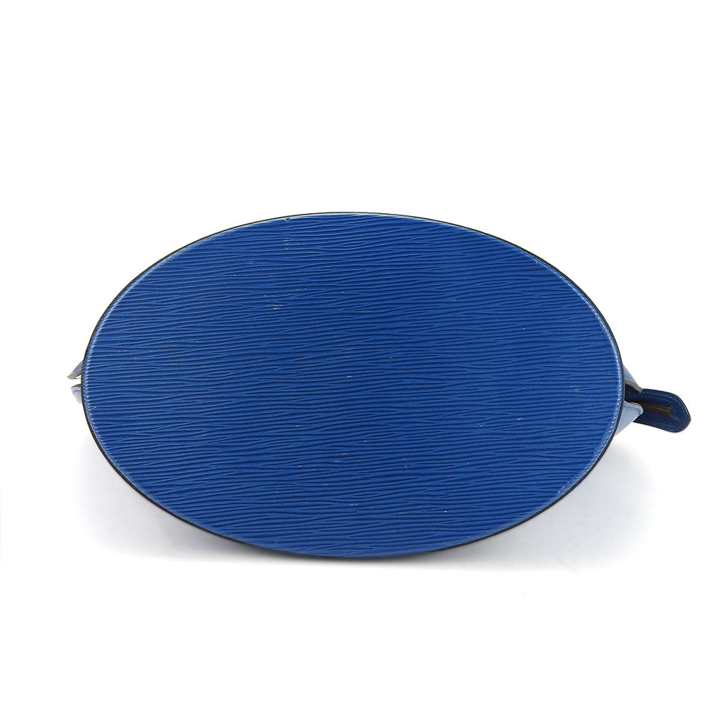 LOUIS VUITTON Tote Bag M52265 Epi Leather blue Sun jack shopping Women Used Authentic