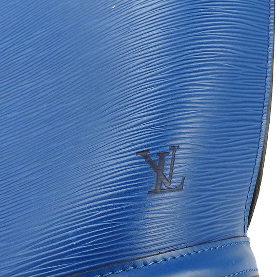 LOUIS VUITTON Tote Bag M52265 Epi Leather blue Sun jack shopping Women Used Authentic