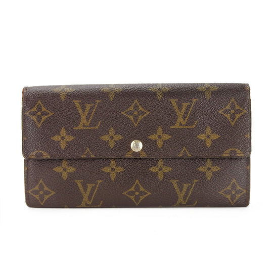 LOUIS VUITTON Long Wallet Purse M61734 Monogram Brown Portefeuille Sarah