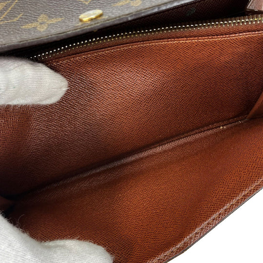 LOUIS VUITTON Long Wallet Purse M61734 Monogram Brown Portefeuille Sarah