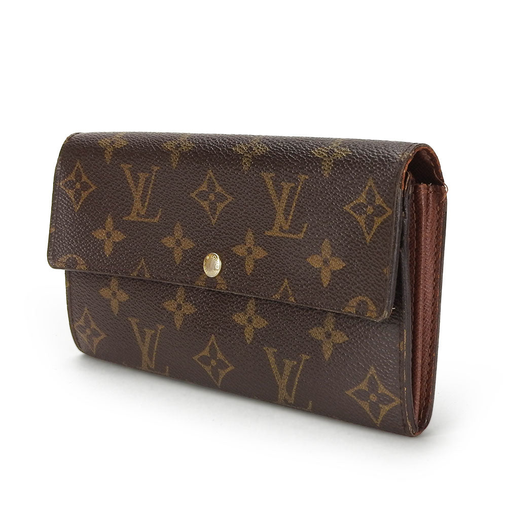 LOUIS VUITTON Long Wallet Purse M61734 Monogram Brown Portefeuille Sarah