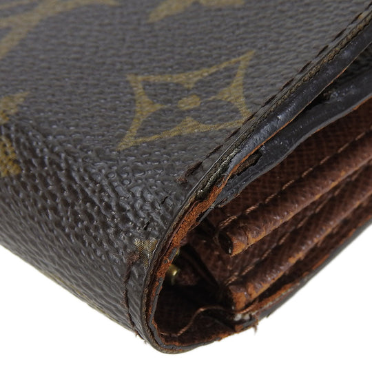 LOUIS VUITTON Long Wallet Purse M61734 Monogram Brown Portefeuille Sarah