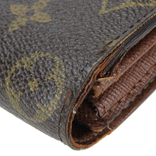 LOUIS VUITTON Long Wallet Purse M61734 Monogram Brown Portefeuille Sarah