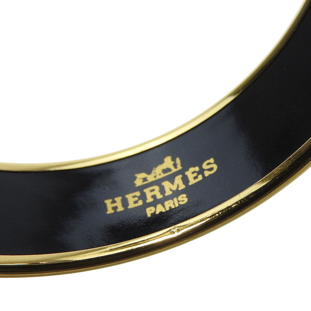HERMES bracelet Metal, Enamel green Emilel GM Women Used Authentic