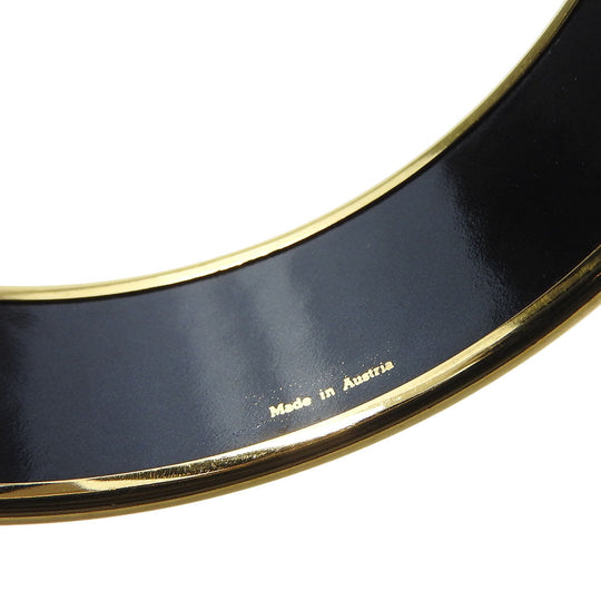 HERMES bracelet Metal, Enamel green Emilel GM Women Used Authentic