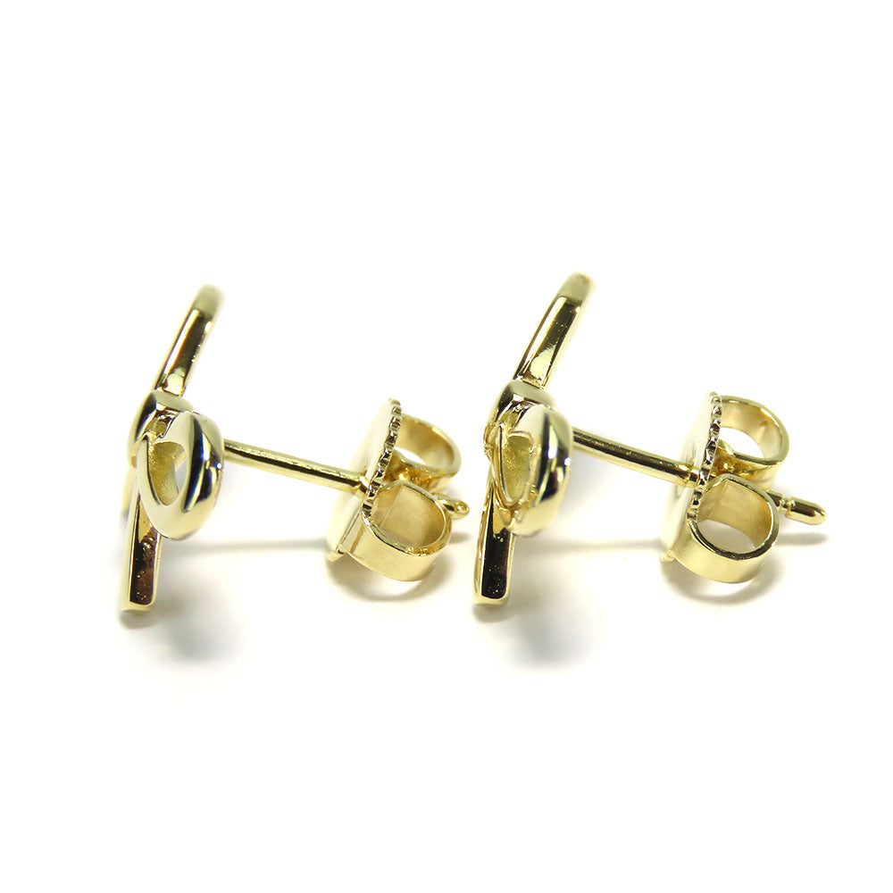 TIFFANY&Co. Pierce K18 yellow gold Yellow Gold Bow Women Used Authentic