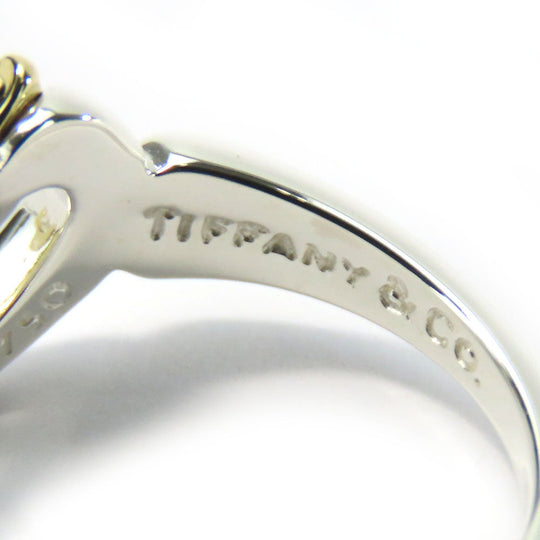 TIFFANY&Co. Ring Silver925, K18 Yellow Gold Silver Heart ribbon Women Used Authentic