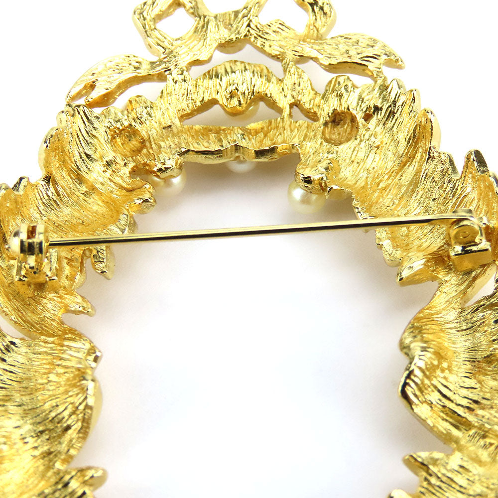 Christian Dior Brooch metal gold Women Used Authentic