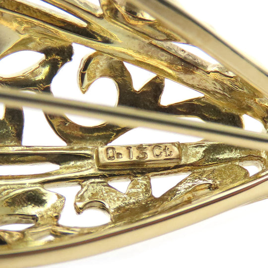 MIKIMOTO Brooch K18 Yellow Gold, Diamond Yellow Gold Women Used Authentic