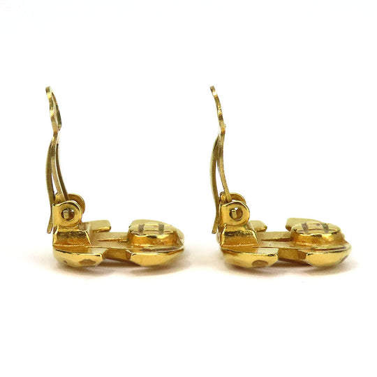 CHANEL Earring metal gold COCO Mark Women Used Authentic