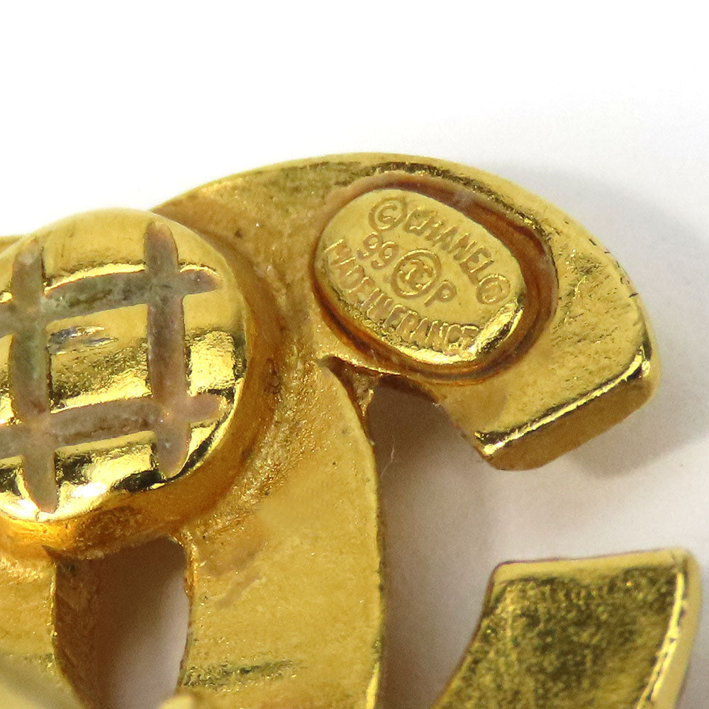 CHANEL Earring metal gold COCO Mark Women Used Authentic